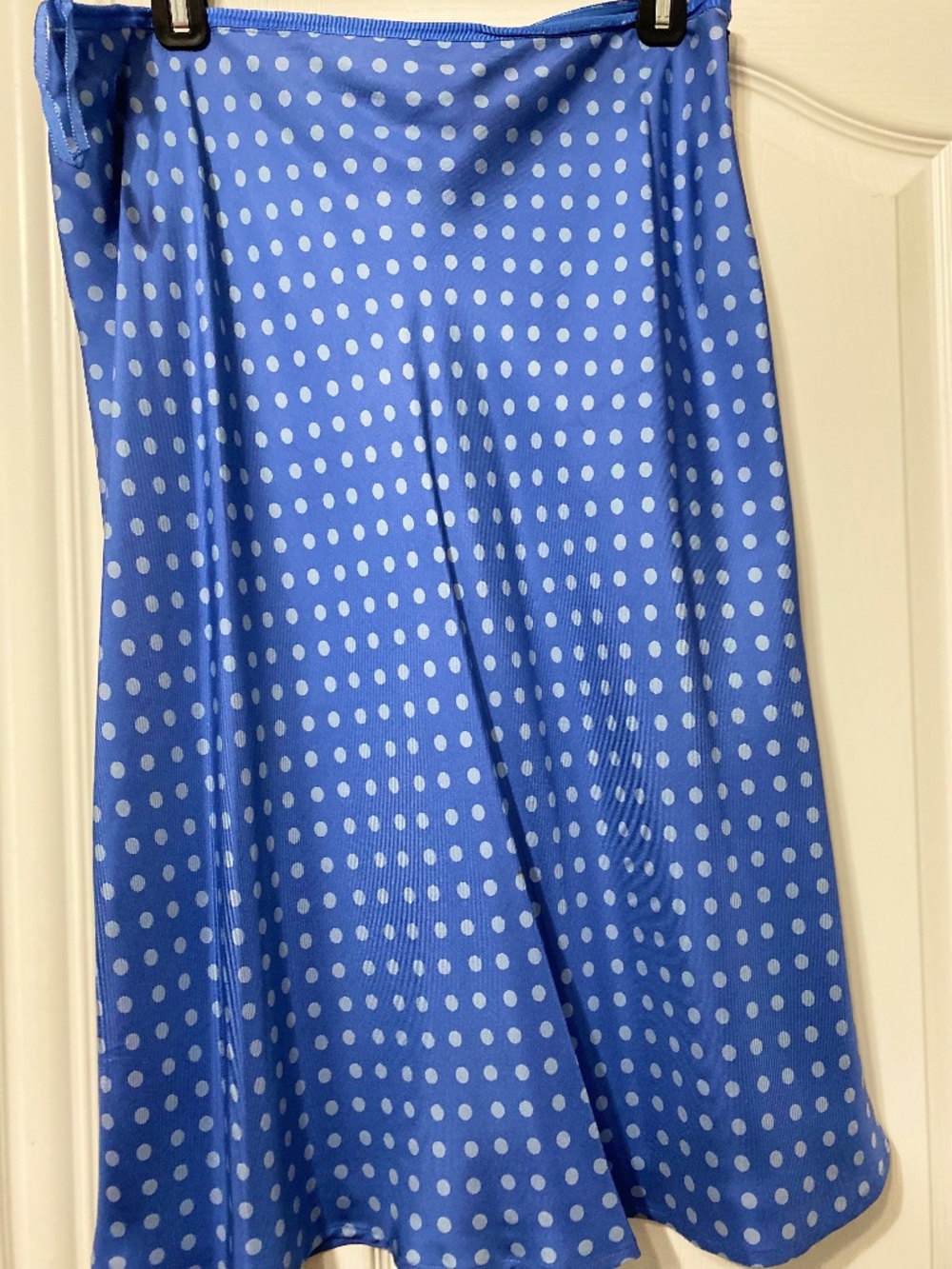 VINTAGE ANNE KLEIN A-LINE POLKADOT SKIRT - 100 SILK - CIRCA 1990S